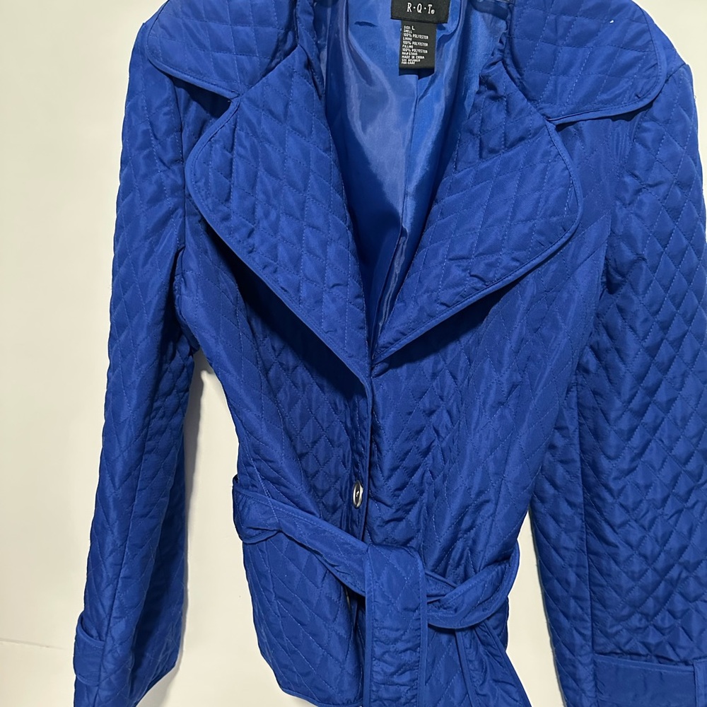 R-O-Z Women's Quilted Royal Blue Puffer Jacket